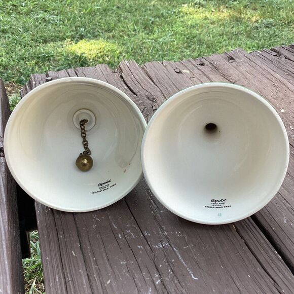 Spode Christmas Tree Bell Set Holiday Decor‎ Ceramic Bells Vintage S3324-I READ - Picture 3 of 4